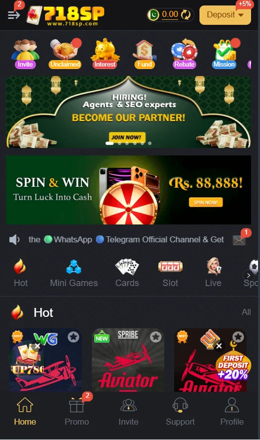 718sp game official dashboard with screenshot proof