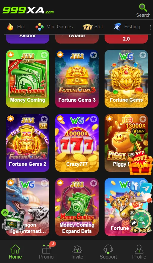999xa login and slots details with screenshot proof